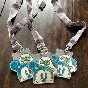 Disney Kids Lanyard with Mickey Mouse Design - Blue and Gray